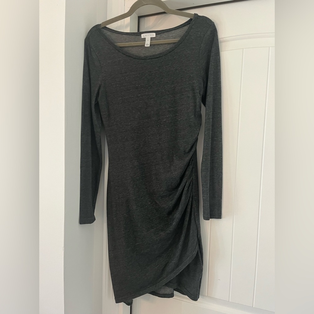 Leith Charcoal Long Sleeve Dress